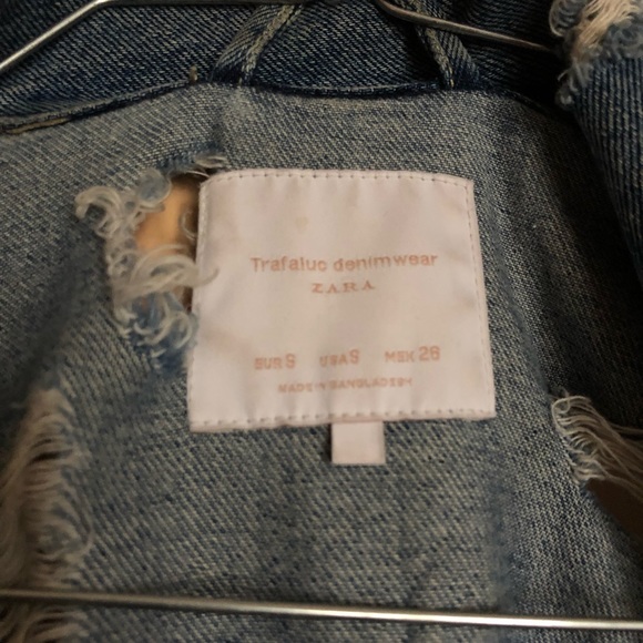 Zara oversized ripped jeans jacket - Picture 3 of 3